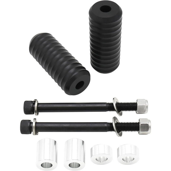 Motorcycle 4" Upper Shock Mount Frame Sliders Falling Crash Protector Guards Falling Side Protector No Cut Kits for Dyna 2006 - 2017 (Style C) - Just Closeouts Canada Inc.