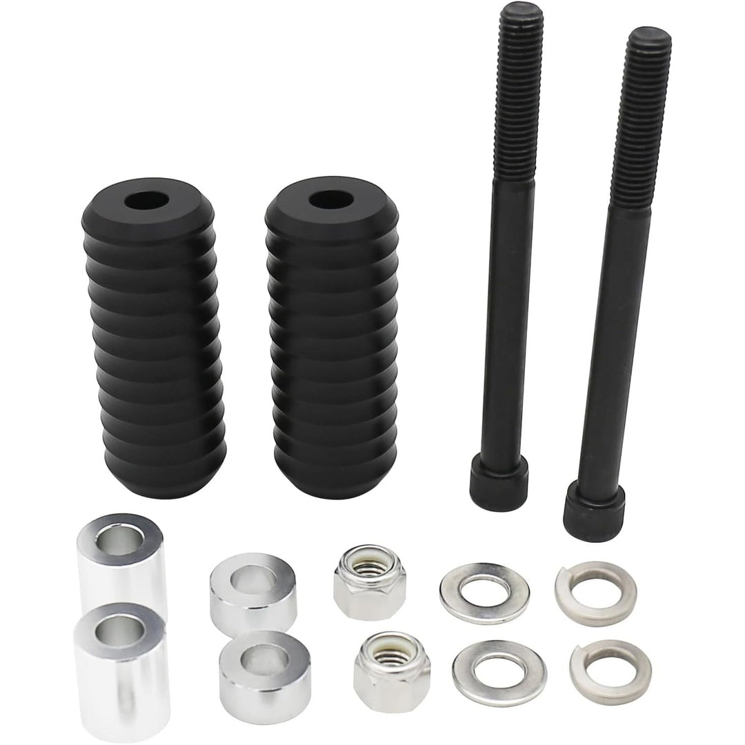 Motorcycle 4" Upper Shock Mount Frame Sliders Falling Crash Protector Guards Falling Side Protector No Cut Kits for Dyna 2006 - 2017 (Style C) - Just Closeouts Canada Inc.