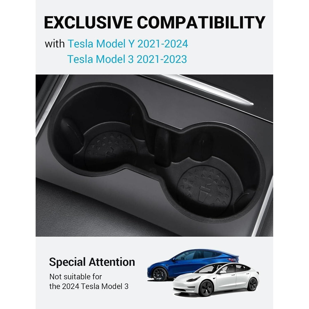 Motrobe Tesla Model Y Tesla Model 3 Center Console Cup Holder Inserts 2016 - 2020 Model 3 Model Y NOT FIT 2021 Model 3 - Just Closeouts Canada Inc.