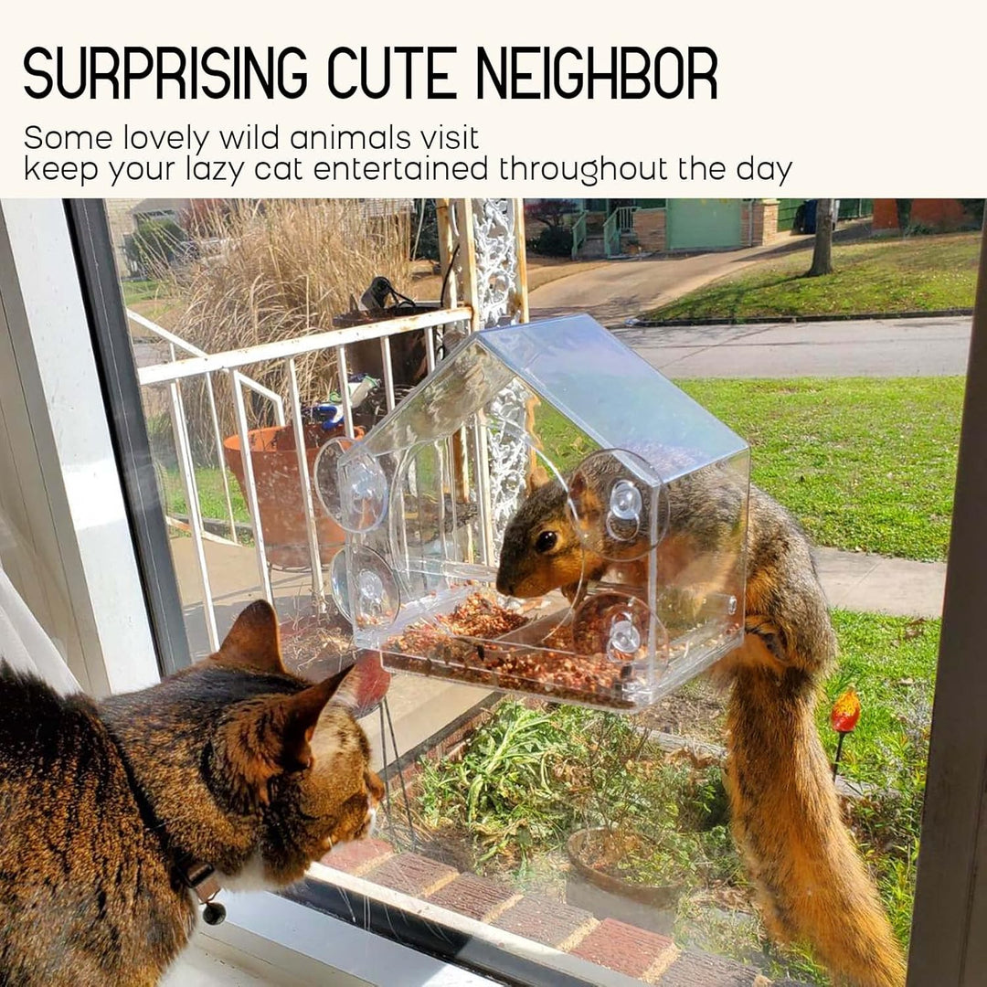 Mrcrafts Window Bird Feeder for Outside with Strong Suction Cups, Fits for Cardinals, Finches, Chickadees etc.… - Just Closeouts Canada Inc.