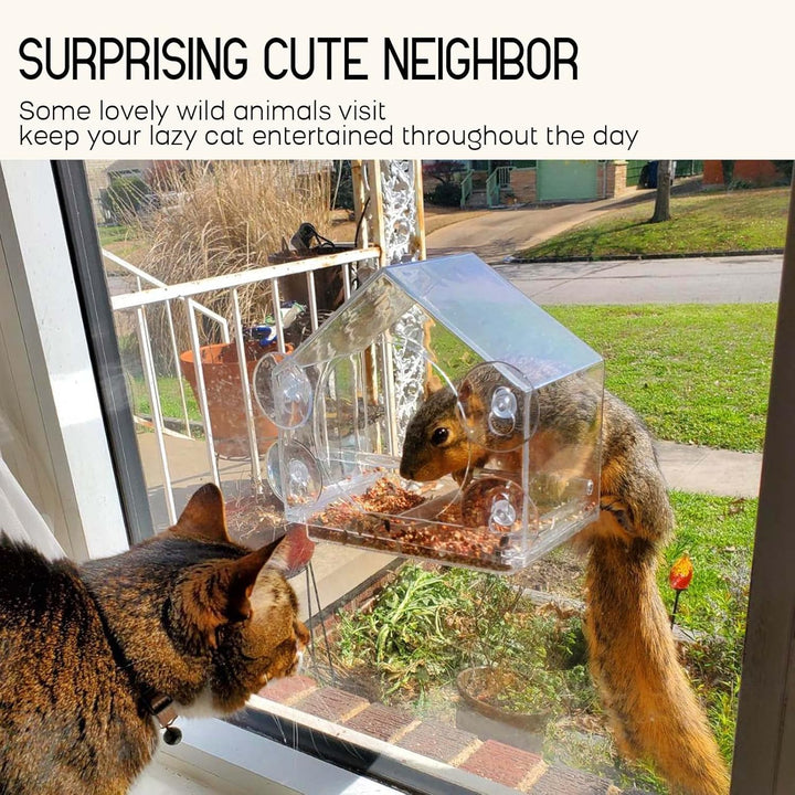 Mrcrafts Window Bird Feeder for Outside with Strong Suction Cups, Fits for Cardinals, Finches, Chickadees etc.… - Just Closeouts Canada Inc.