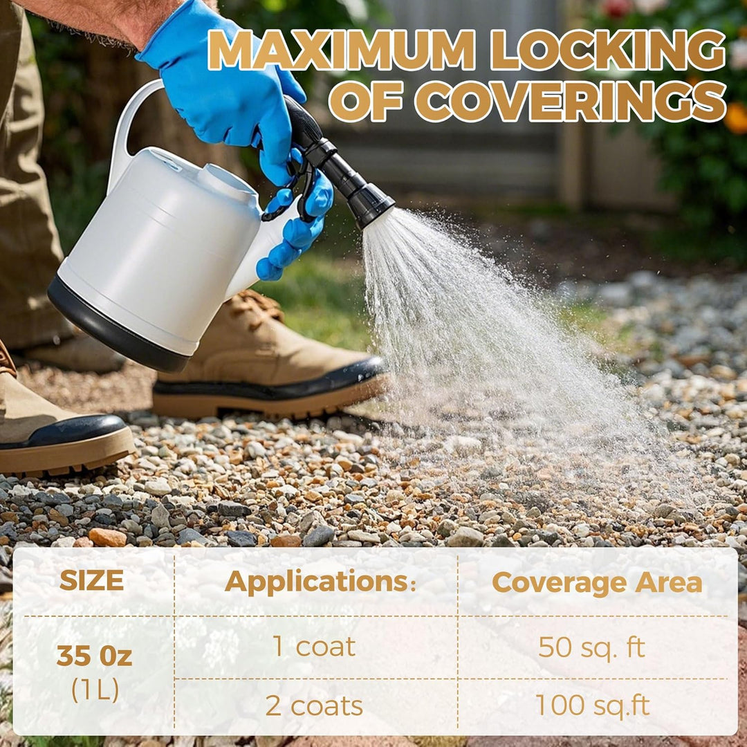 Mulch Glue - 35oz Mulch and Rock Glues for Landscaping Stabilizing and Pea Gravel, Gravel Glue with Applicator Ready to Use Non Toxic Mulches Glues for Rocks Locking Most Mulches - Just Closeouts Canada Inc.