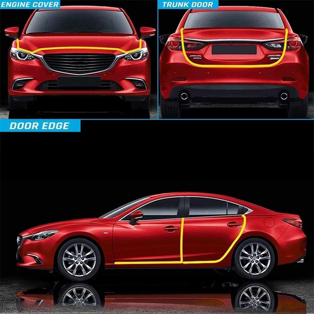 MYFAMIREA 66Ft(20.2M) Long Car Door Edge Guards,U Shape Edge Trim Rubber Seal Protector Rubber Car Door Protector Car Protection Door Edge Anti - Collision Rubber Clips Fit for Most Car| Black | - Just Closeouts Canada Inc.