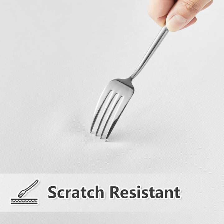 MYSKY HOME 2 Pack White Table Cloths Rectangular 60x102 Inch Nappe de Table Rectangulaire Table Cloth Machine Washable Polyester Table Cover for Dining Buffet Parties Picnic Weddings - Just Closeouts Canada Inc.