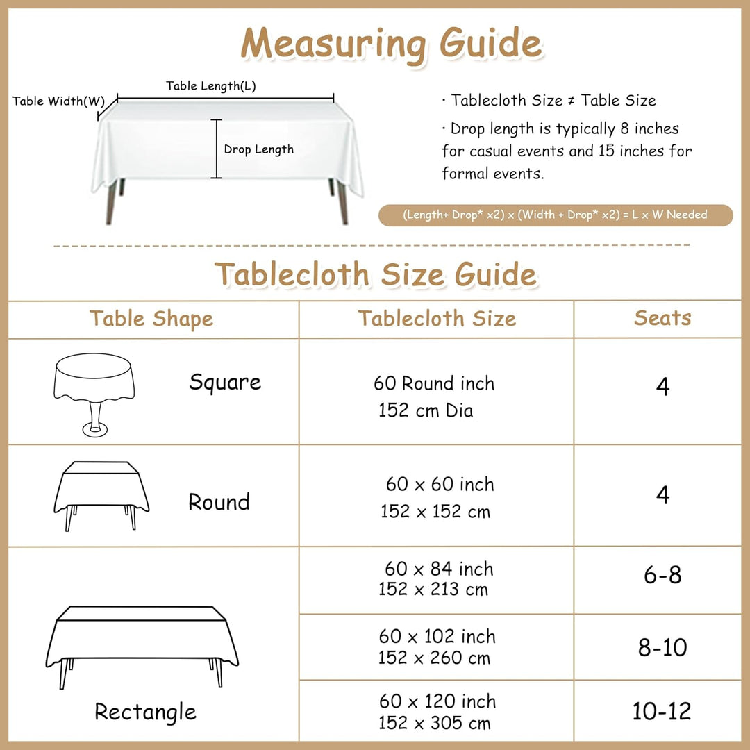 MYSKY HOME Nappe de Table Rectangulaire Linen Table Cloths Rectangular 60 x 102 Inch, Party Tablecloth for Banquet Picnic Table Cover Stain Wrinkle Resistant, Beige with Beige Tassels - Just Closeouts Canada Inc.