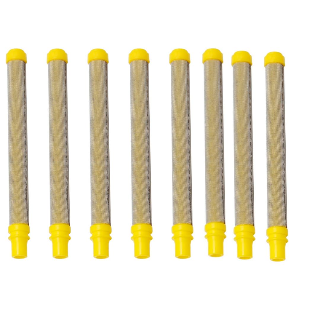 Eight Narcilors yellow 100 mesh spray paint gun filters