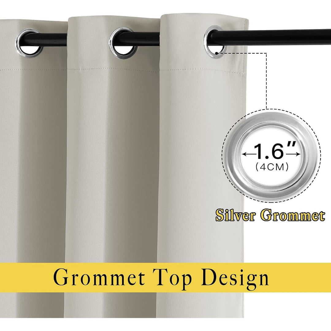 Natural Blackout Grommet Curtain, 66 x 84 in, 1 Panel - Just Closeouts Canada Inc.