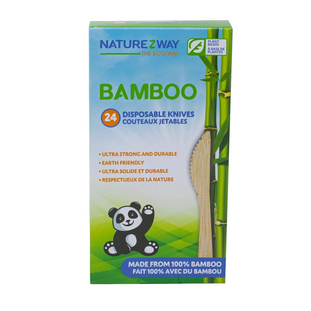 NatureZway Bamboo Disposable Knives, 24pk - Just Closeouts Canada Inc.716554009795