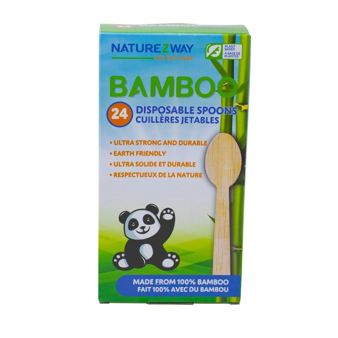 NatureZway Bamboo Disposable Spoons, 24pk - Just Closeouts Canada Inc.716554009788