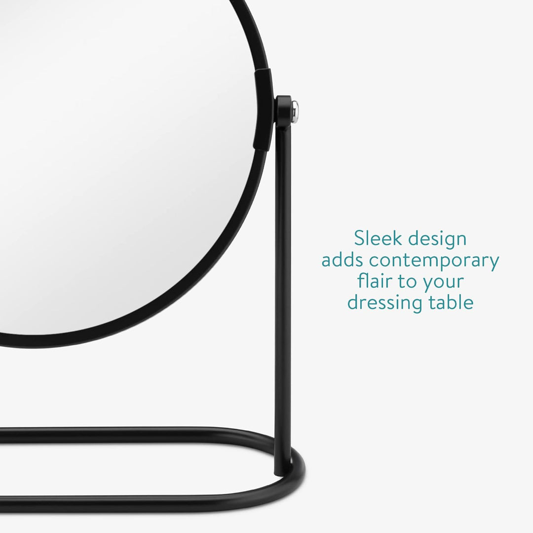 Navaris Cosmetic Mirror For Table Top - Desktop Mirror For Makeup And Grooming - Double Sided With 2x Magnification Mirror, 7.6" x 7.1" x 2.4" - Just Closeouts Canada Inc.4255620300528