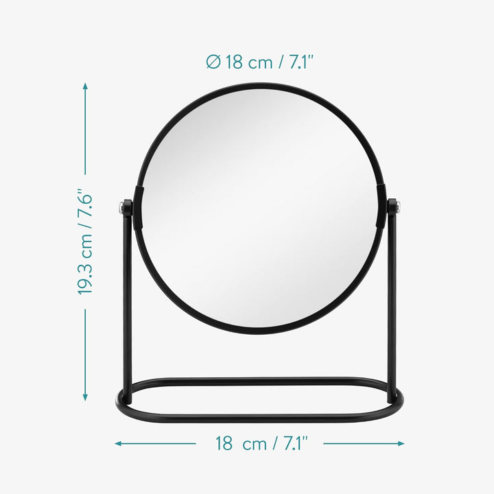 Navaris Cosmetic Mirror For Table Top - Desktop Mirror For Makeup And Grooming - Double Sided With 2x Magnification Mirror, 7.6" x 7.1" x 2.4" - Just Closeouts Canada Inc.4255620300528