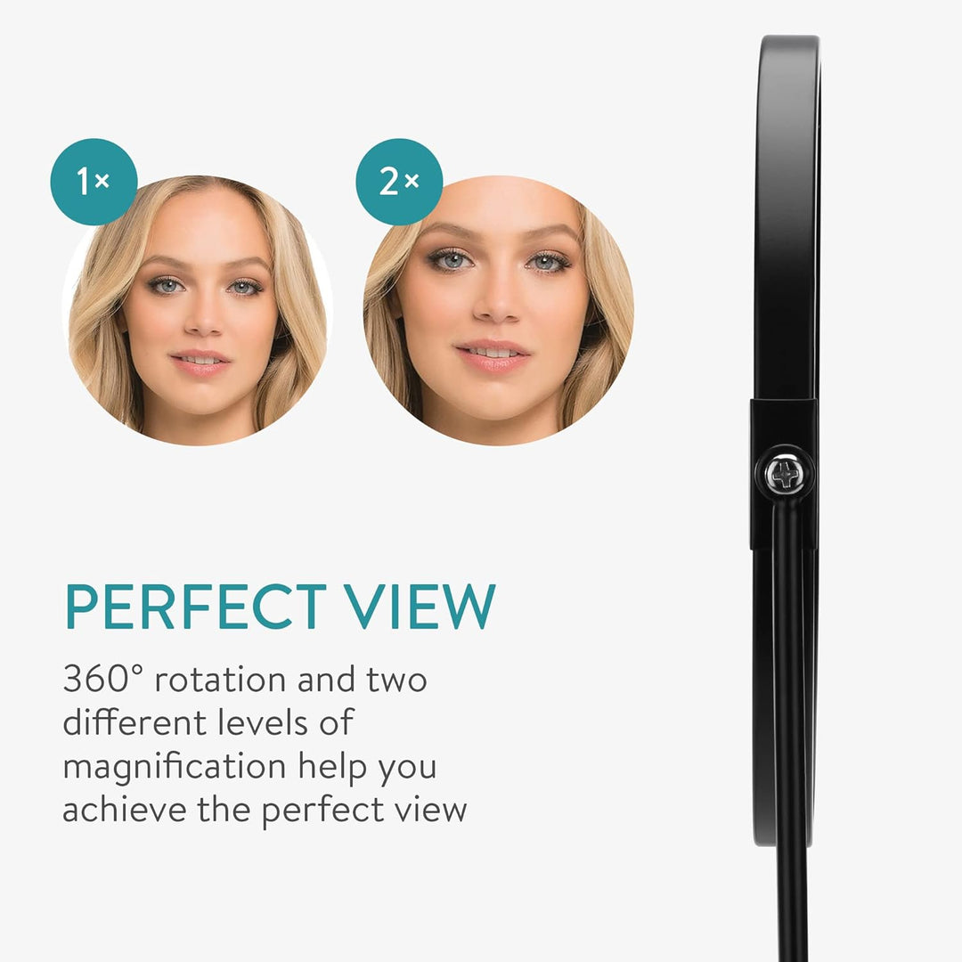 Navaris Cosmetic Mirror For Table Top - Desktop Mirror For Makeup And Grooming - Double Sided With 2x Magnification Mirror, 7.6" x 7.1" x 2.4" - Just Closeouts Canada Inc.4255620300528