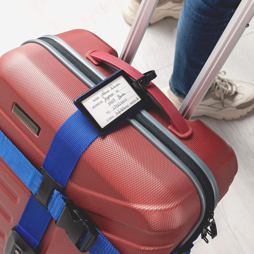 Navaris Cross Suitcase Strap - Adjustable Luggage Safety Belt for Travel Airplane Train - TSA Lock - Code Combination Lock - Just Closeouts Canada Inc.4063004133545