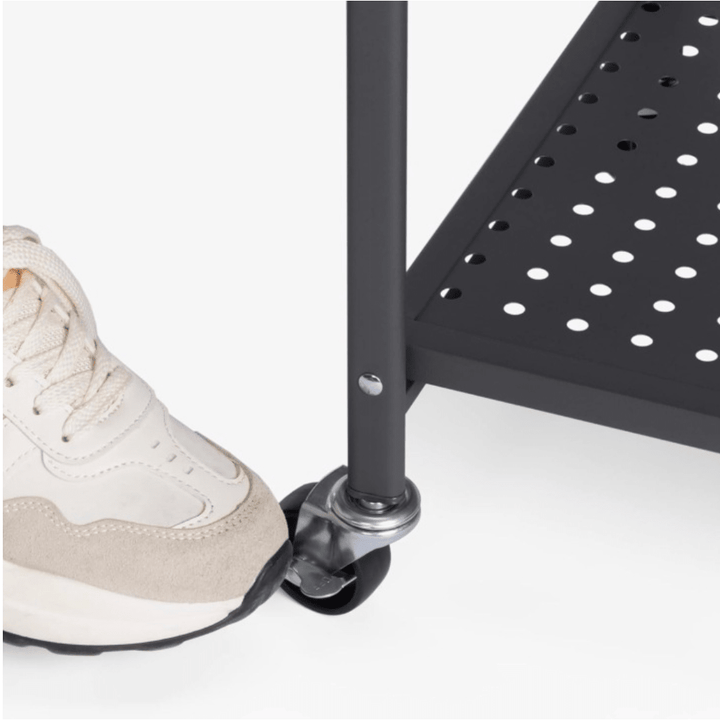 Navaris Foldable Metal Rolling Cart - Collapsible Utility Cart with Wheels - 3 - Tier Service Trolley Kitchen Storage Shelves - 27.2" x 13.2" x 36.6" - Just Closeouts Canada Inc.4063004471531