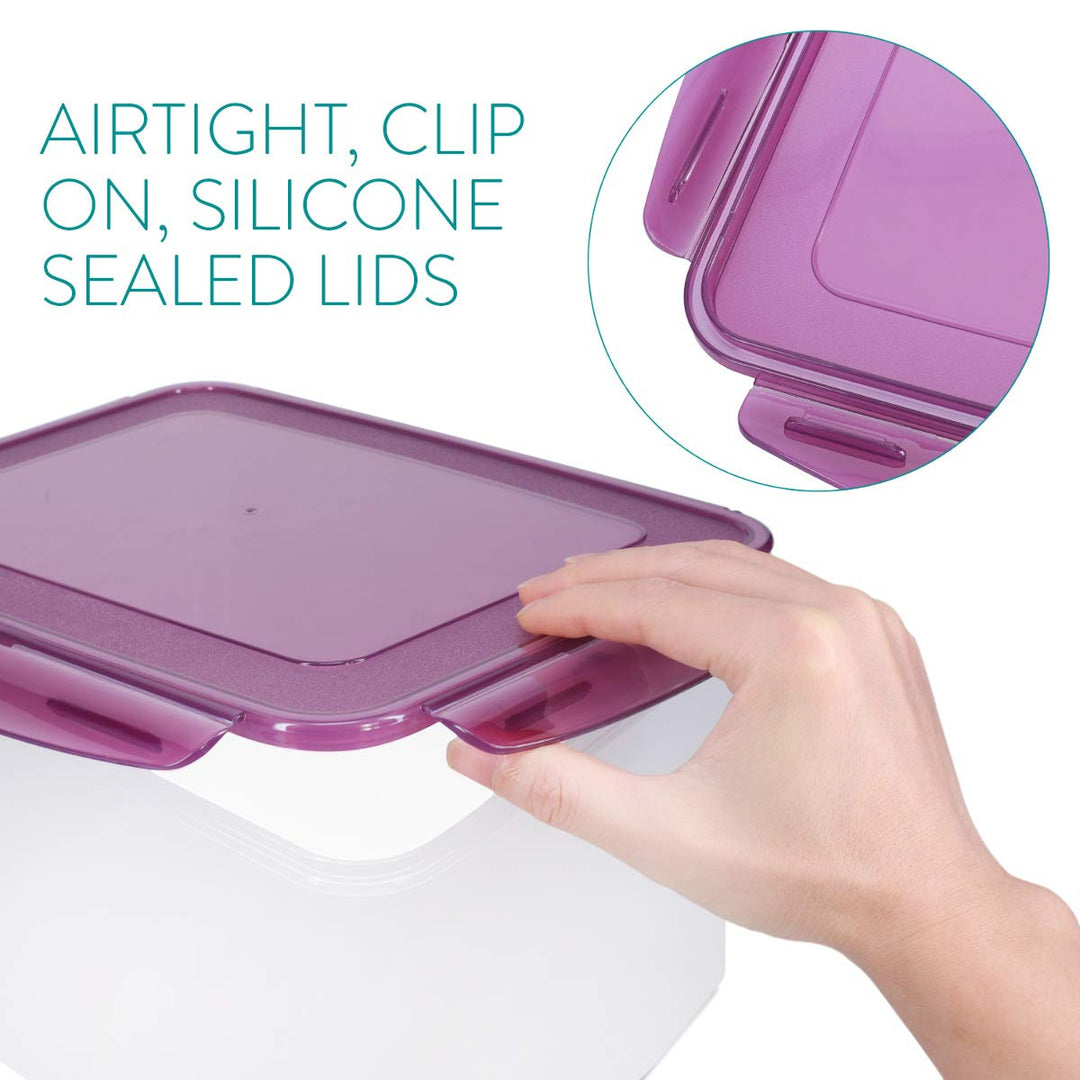 Navaris Large Food Storage Container - 38 Cup Bin with Lid - Plastic Airtight Seal Fresh Box for Kitchen, Pantry, Rice, Bread, Flour, Freezer, Salad - Just Closeouts Canada Inc.4063004111062