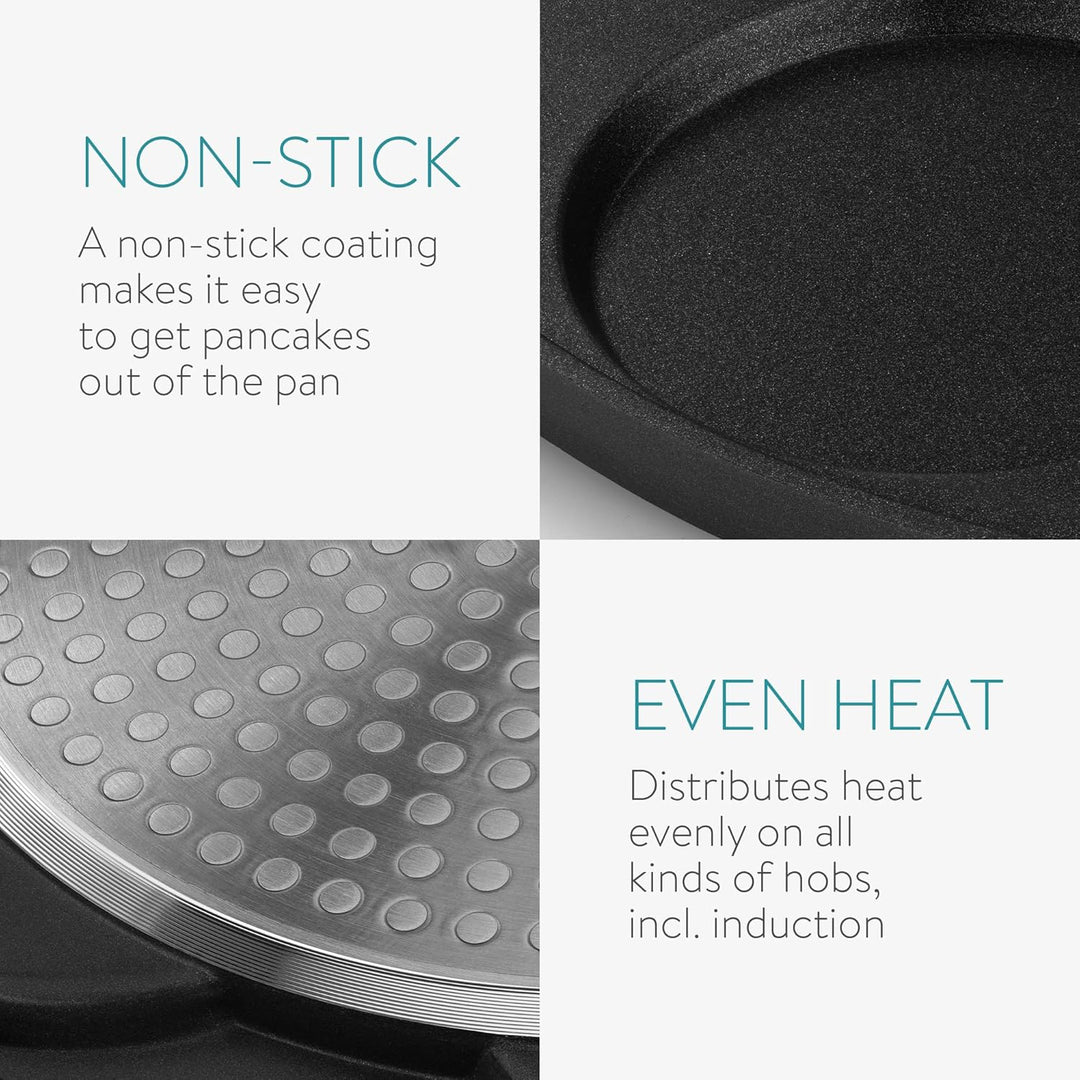 Navaris Mini Pancake Pan - 7 - Section Pancake Maker for 3" Pancakes - 10 5/8" Diameter Nonstick Griddle - Skillet for Stove Frying Eggs and Crepes - Just Closeouts Canada Inc.4063004058442