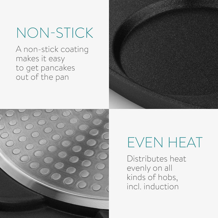 Navaris Mini Pancake Pan - 7 - Section Pancake Maker for 3" Pancakes - 10 5/8" Diameter Nonstick Griddle - Skillet for Stove Frying Eggs and Crepes - Just Closeouts Canada Inc.4063004058442