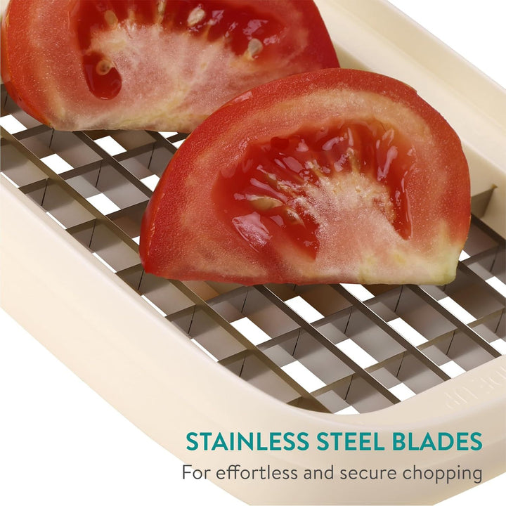 Navaris Multifunctional Vegetable Chopper - French Fry Cutter, Food Chopper, Potato Cutter, Onion Dicer, Apple Slicer, 4 Interchangeable Blades - Dishwasher Safe - Cream - Just Closeouts Canada Inc.4067668098752