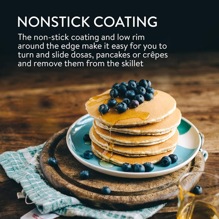 Navaris Pancake/Crepe Pan - 10" Diameter Nonstick Griddle - Skillet for Stove Frying Eggs and Crepes - Just Closeouts Canada Inc.4063004058442