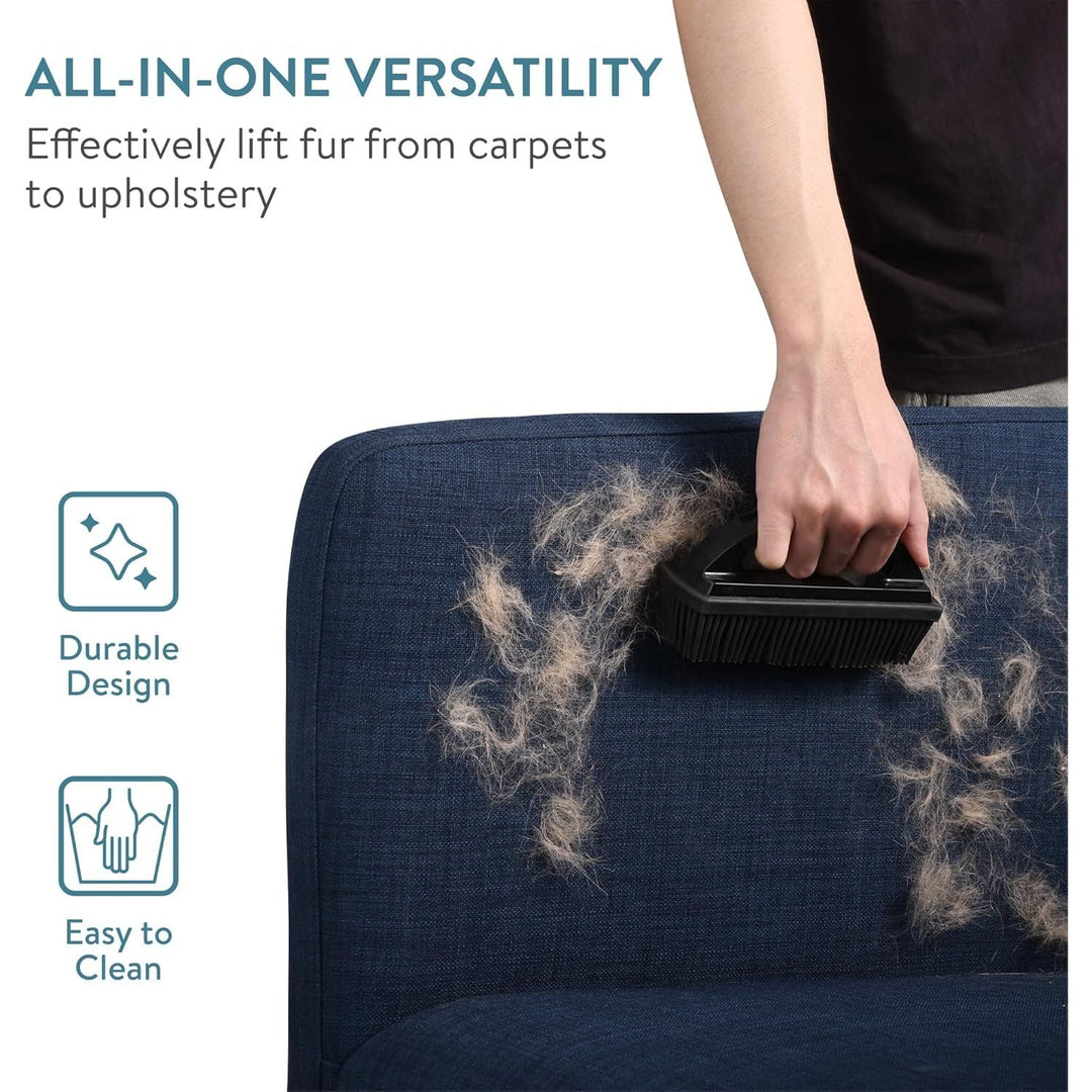 Navaris Pet Hair Remover Brush - for Multiple Surfaces Including Furniture, Carpets, Clothes - Dog and Cat Quick Easy Fur Remover with Handle - 15.5 x 8.5 x 5cm (6.1" x 3.3" x 2") - Just Closeouts Canada Inc.4067668103753
