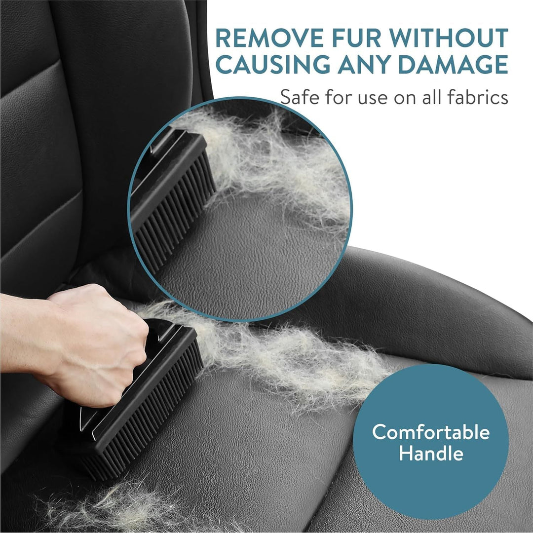 Navaris Pet Hair Remover Brush - for Multiple Surfaces Including Furniture, Carpets, Clothes - Dog and Cat Quick Easy Fur Remover with Handle - 15.5 x 8.5 x 5cm (6.1" x 3.3" x 2") - Just Closeouts Canada Inc.4067668103753