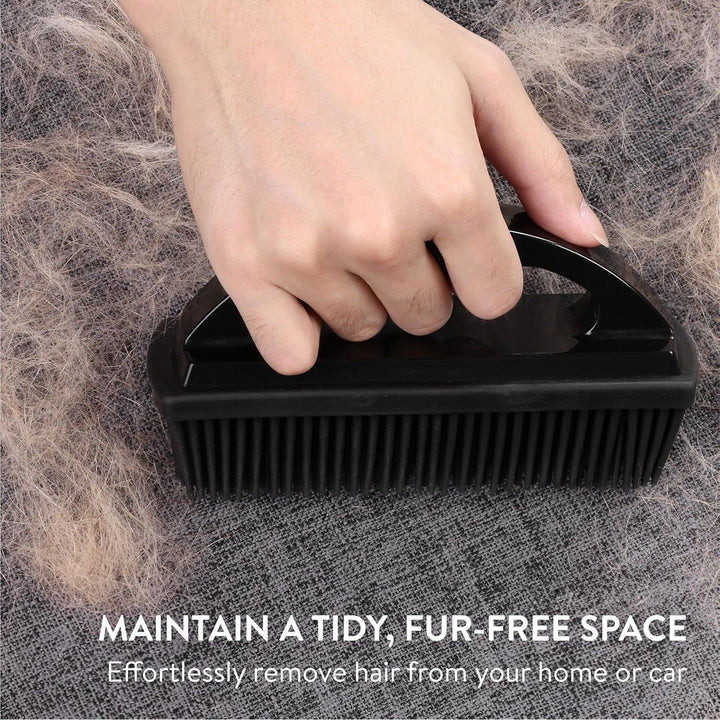 Navaris Pet Hair Remover Brush - for Multiple Surfaces Including Furniture, Carpets, Clothes - Dog and Cat Quick Easy Fur Remover with Handle - 15.5 x 8.5 x 5cm (6.1" x 3.3" x 2") - Just Closeouts Canada Inc.4067668103753