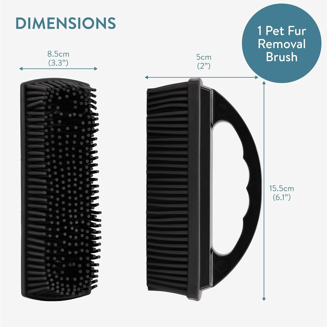 Navaris Pet Hair Remover Brush - for Multiple Surfaces Including Furniture, Carpets, Clothes - Dog and Cat Quick Easy Fur Remover with Handle - 15.5 x 8.5 x 5cm (6.1" x 3.3" x 2") - Just Closeouts Canada Inc.4067668103753