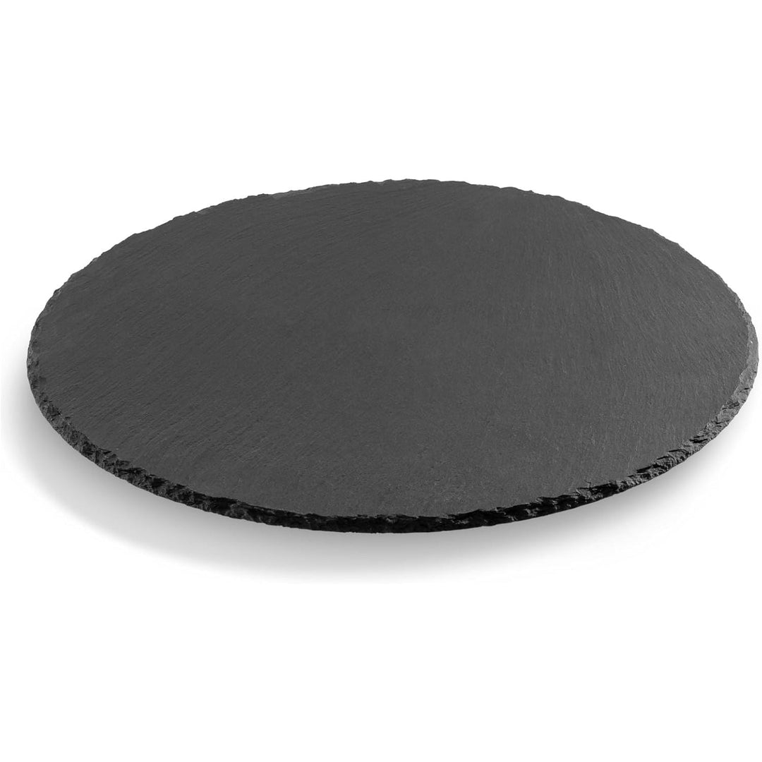Navaris Slate Lazy Susan Serving Platter - 13" (33cm) Rotating Turntable Tray Board for Cheese Dessert Dishes Cake Snack Platters Tapas - Rotating Server - Just Closeouts Canada Inc.4067668054963