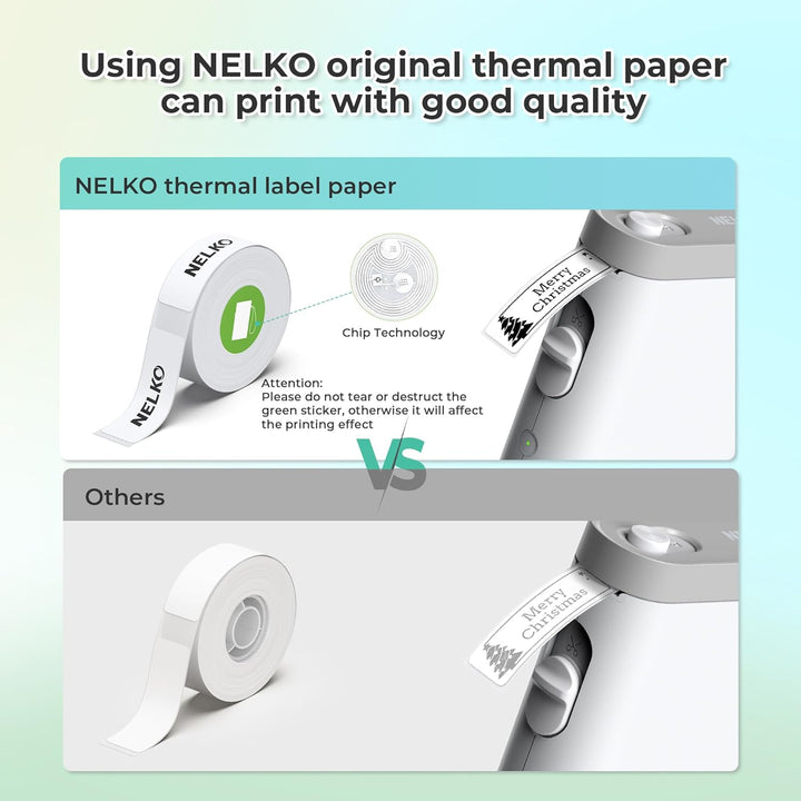 Nelko Label Maker Machine with Tape, P21 Portable Bluetooth Label Printer, Wireless Built - in Cutter Sticker Maker Mini Label Makers with Multiple Templates for School Organizing Office Home, White - Just Closeouts Canada Inc.