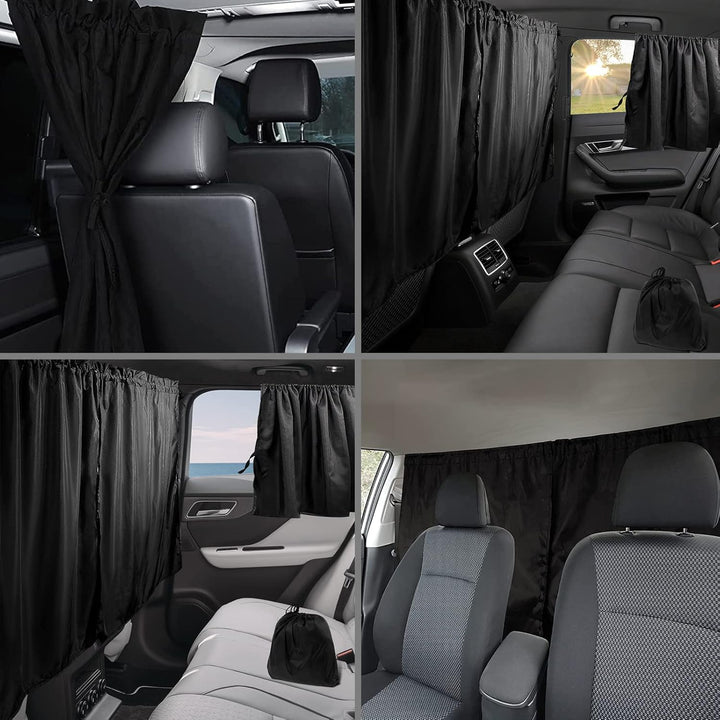 NEMTMCUA Car Privacy Curtains Universal Car Divider Curtain Between Rear Seat Auto Blackout Curtains Car Sun Shades Side Window Covers Car Accessories for Travel Camping Nap Sleeping(3Pcs) - Just Closeouts Canada Inc.