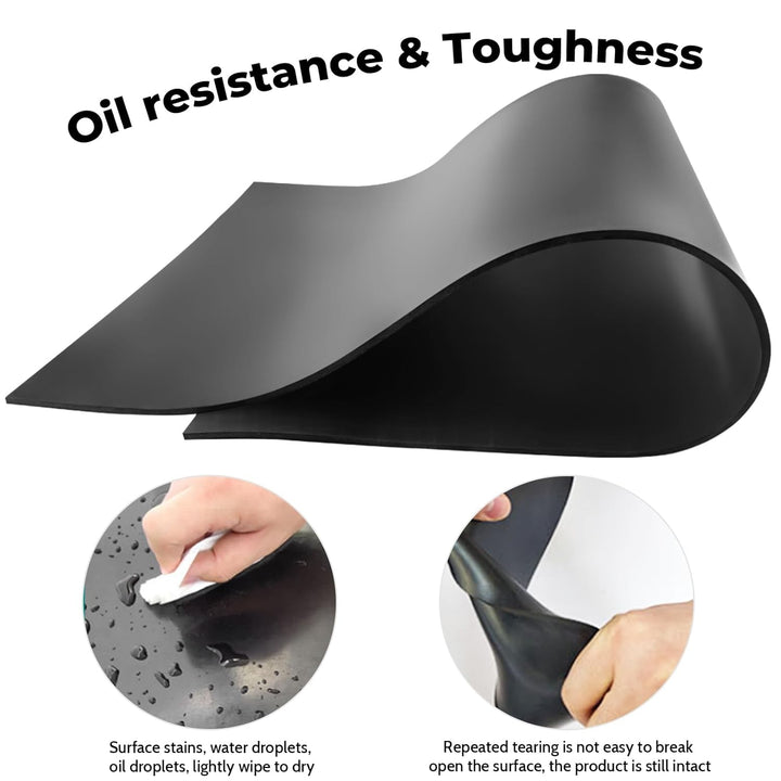 Neoprene Rubber Strips, 3" Wide x 1/8" Thick x 10' Long Solid Rubber Sheets, Rolls & Strips for DIY Gaskets, Crafts, Pads, Flooring, Protection, Supports, Leveling - Just Closeouts Canada Inc.X004C6RS09