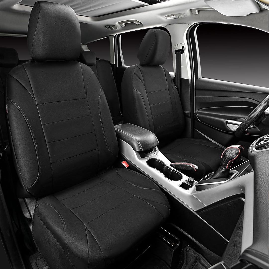 Neoprene Waterproof Seat Covers, Universal Fit Black Full Sets, Protective Interior Covers for Auto SUV, Vans, Sedans, Trucks - Just Closeouts Canada Inc.