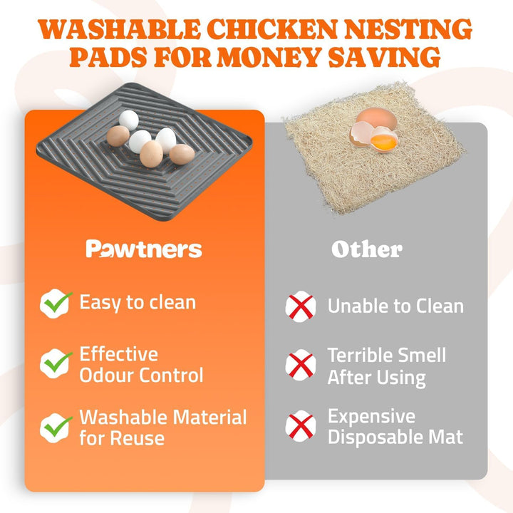 Nesting Pads for Chicken Coop: Nesting Box Pads for Chicken Coop Bedding, Washable Nesting Box Liners for Chicken Laying Boxes, 12"x 12" Chicken Nesting Pad for Laying Eggs, 4 Pack - Just Closeouts Canada Inc.
