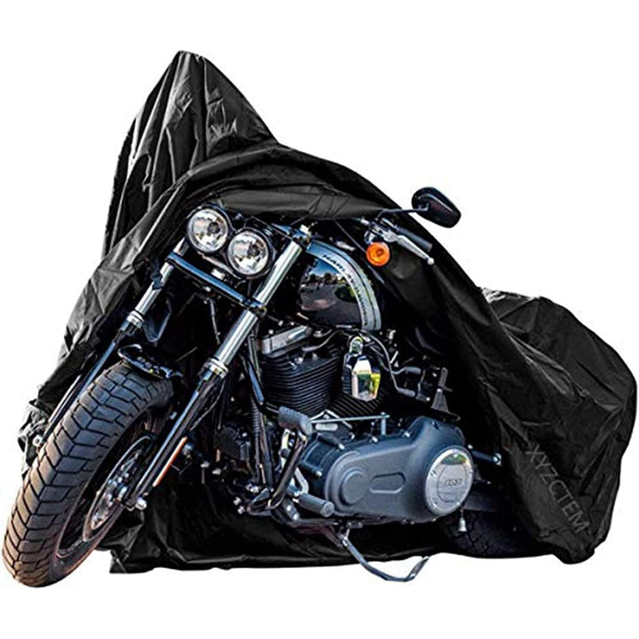 New Generation Motorcycle Cover ! XYZCTEM All Weather Black M Large - Heavy Duty Waterproof Outdoor Protects Fits up to 87 inch for Harley Davidson, Honda, Suzuki,Yamaha and More - Just Closeouts Canada Inc.