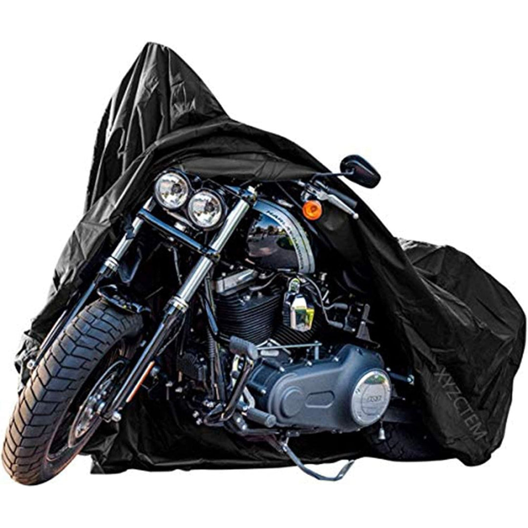 New Generation Motorcycle Cover XYZCTEM All Weather Black XXXL Large - Waterproof Outdoor Protects Fits up to 118 inch for Harley Davidson, Honda, Suzuki, Yamaha and More - Just Closeouts Canada Inc.