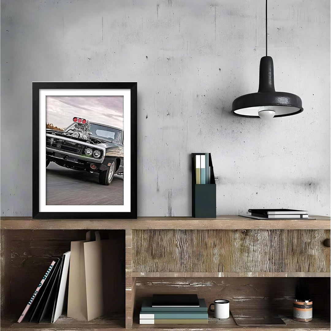 NIHO - JIUMA Diamond Painting Wood Frames, Suitable for 12x16 in / 30x40 cm Diamond art, or Oil Paintings Photos, Natural Solid Wood Picture Frames with Plexiglass (2 Pack, Black) - Just Closeouts Canada Inc.