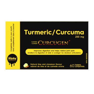 Nutrameltz Curcugen Turmeric 250mg Lime & Cinnamon, 60 Tablets - Just Closeouts Canada Inc.
