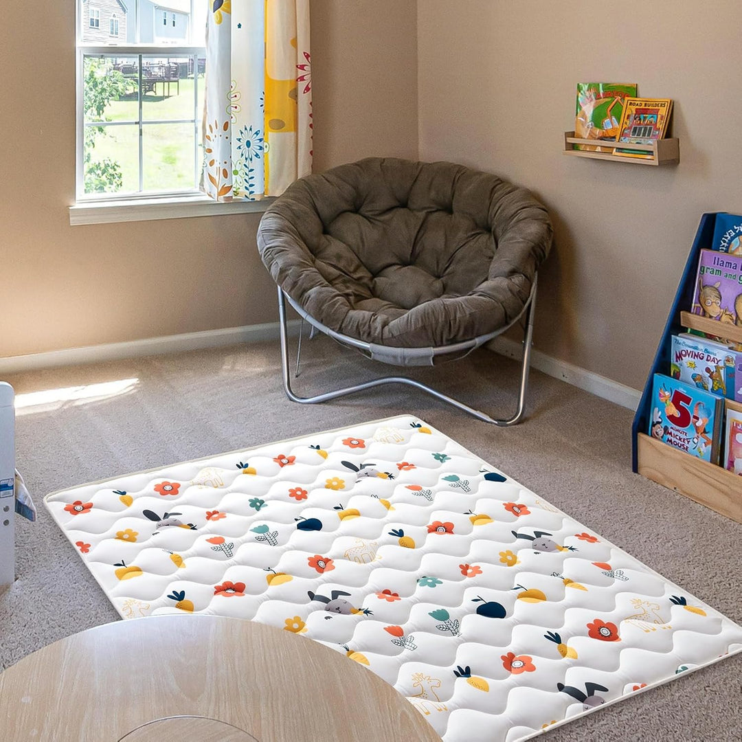 Odorless Premium Foam Foldable Baby Play Mat 71" X 59", Extra Large Thicker Activity Playmats for Babies,Toddlers, Infants, Soft Baby Mat for Floor,Play & Tummy Time,Machine Washable for Easy Care. - Just Closeouts Canada Inc.