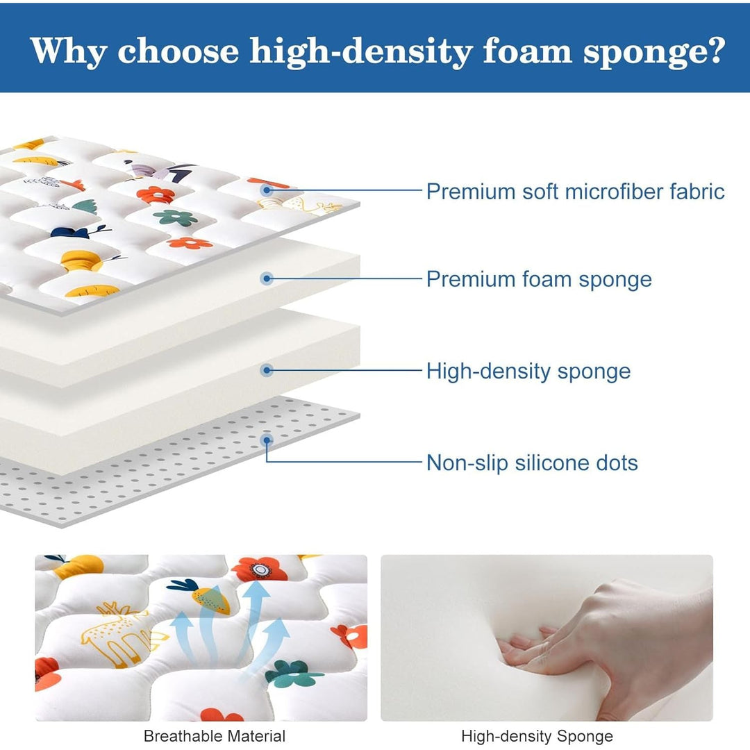 Odorless Premium Foam Foldable Baby Play Mat 71" X 59", Extra Large Thicker Activity Playmats for Babies,Toddlers, Infants, Soft Baby Mat for Floor,Play & Tummy Time,Machine Washable for Easy Care. - Just Closeouts Canada Inc.