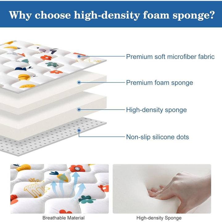 Odorless Premium Foam Foldable Baby Play Mat 71" X 59", Extra Large Thicker Activity Playmats for Babies,Toddlers, Infants, Soft Baby Mat for Floor,Play & Tummy Time,Machine Washable for Easy Care. - Just Closeouts Canada Inc.