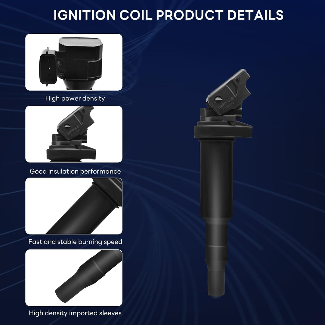 OEM Ignition Coil Pack UF592 0221504470 and Spark Plugs (Set of 6),Compatible with BMW 128i 323i 328i 330i 325i 325xi 335i 525i 528i 530i 530xi X3 X5 Z4, For 00044 5C1695 C1638 - Just Closeouts Canada Inc.