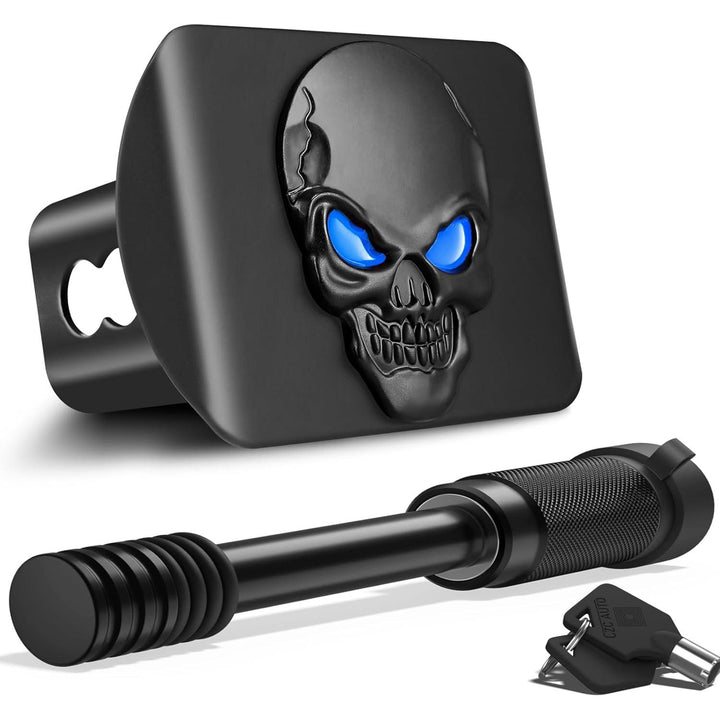 OGYE Metal Skull 3D Emblem Hitch Cover Fits 2" Receivers(with 5/8" Pin Dia Anti - Theft Trailer Hitch Lock) - Just Closeouts Canada Inc.