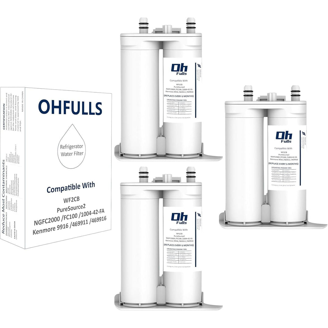 OHFULLS Refrigeator Water Filter Replacement Compatible with Frigidaire PureSource2, WF2CB, NGFC 2000, FC100, Kenmore 9916, EWF2CBPA, 1004 - 42 - FA, 3 Filters - Just Closeouts Canada Inc.