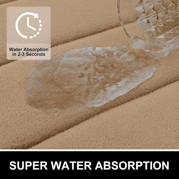 OLANLY Bath Mat Soft Memory Foam Bathroom 16" x 24" Camel - Just Closeouts Canada Inc.