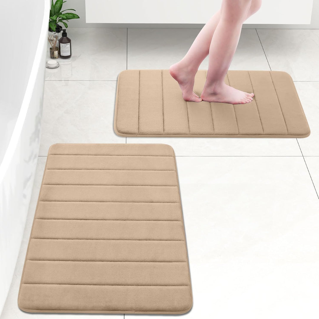 OLANLY Bath Mat Soft Memory Foam Bathroom 16" x 24" Camel - Just Closeouts Canada Inc.