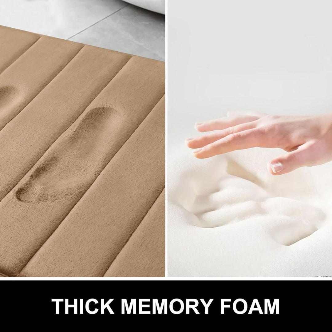 OLANLY Bath Mat Soft Memory Foam Bathroom 16" x 24" Camel - Just Closeouts Canada Inc.