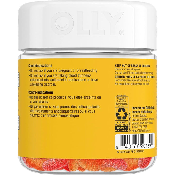 OLLY Hello Happy Gummy Worm Supplement Vitamins Tropical Zing Flavor, 60ct - Just Closeouts Canada Inc.840160201394