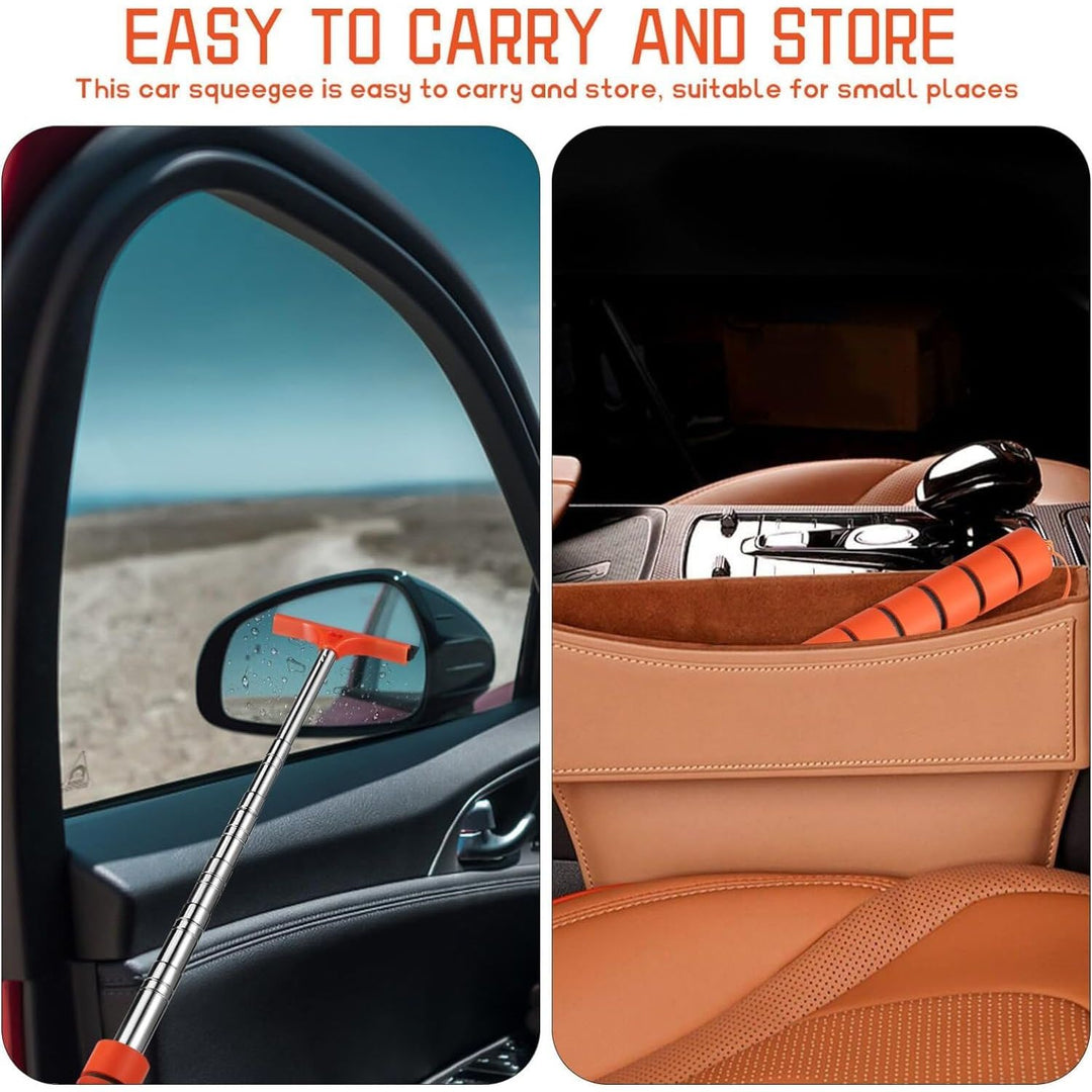 Orange Telescopic Car Mirror Squeegee, 22–98 cm - Just Closeouts Canada Inc.X00463HXOT