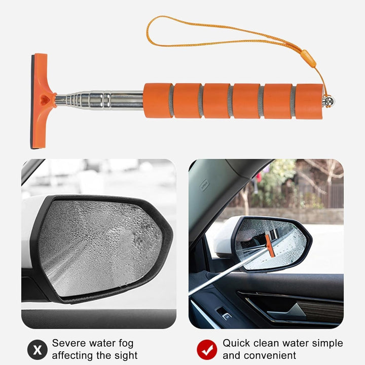 Orange telescopic car mirror wiper, view 5