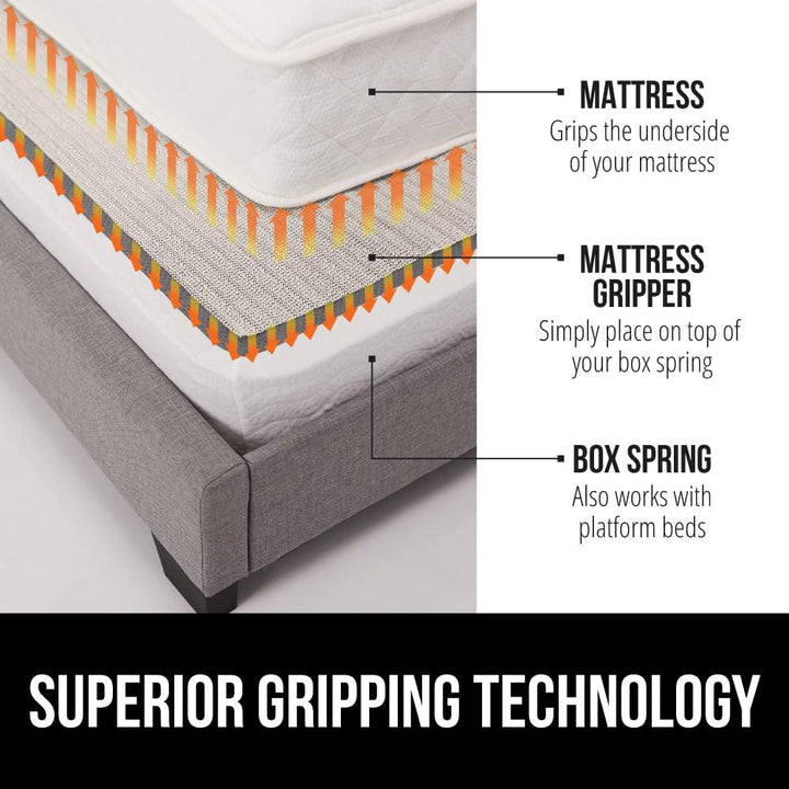 Original Slip Resistant Mattress Gripper Pad, Twin Size, Helps Stop Bed and Topper from Sliding, Stopper Works on Sofa, Couch, Mattresses, Easy to Trim, Strong Durable Grips Help Slipping - Just Closeouts Canada Inc.